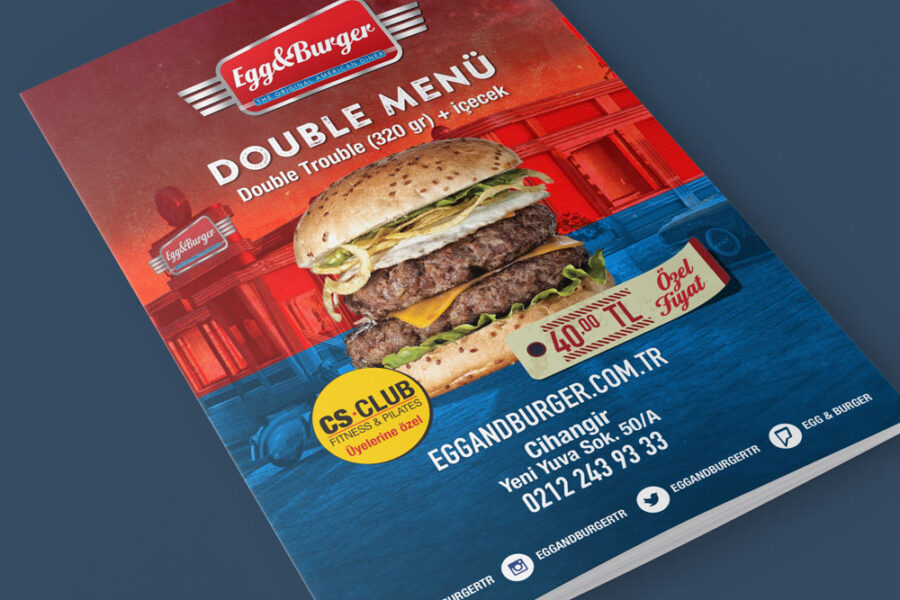 Egg & Burger Brand – Ad Design