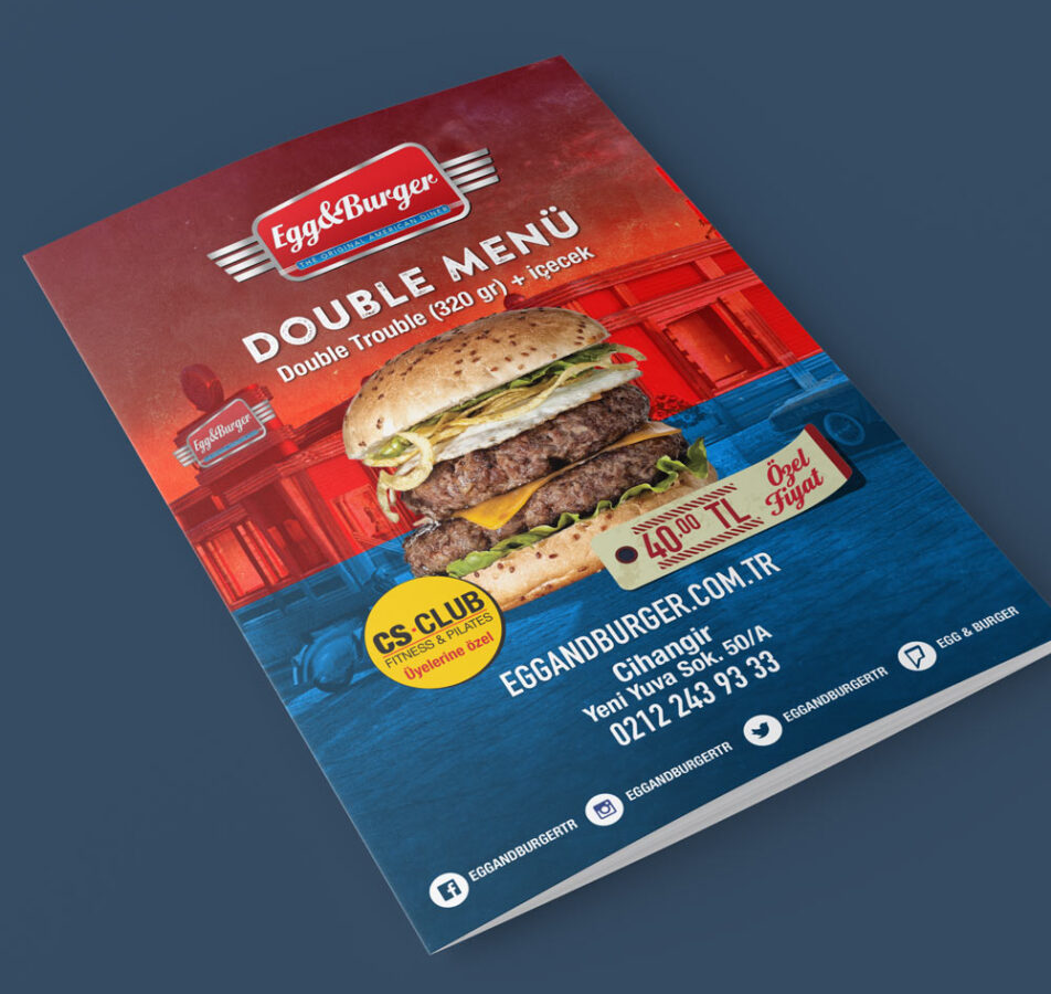 Egg & Burger Brand – Ad Design