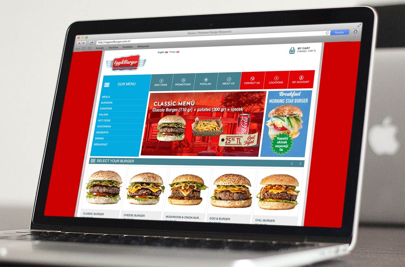 Ecommerce Website – Egg&Burger