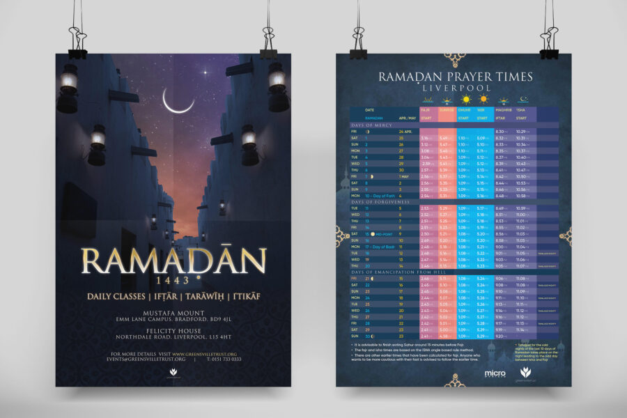Ramadan Poster and Timetable – UK